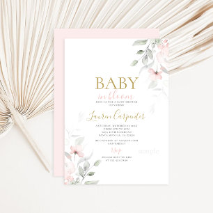Blush Baby in Bloom Baby Shower Flicka Inbjudningar