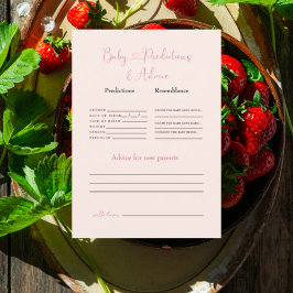 Blush Baby Predictions & Advice Inbjudningar