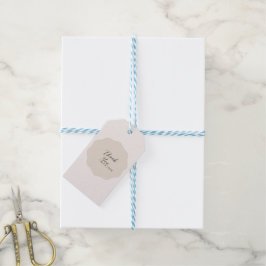 Blush Band Båge Baby Shower Förmånsetikett Presentetikett