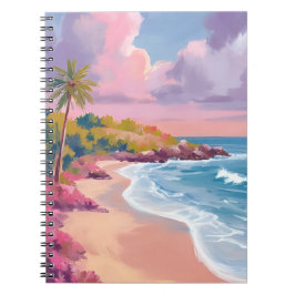 Blush Beach | Pink Ocean Painting Anteckningsbok