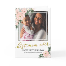 Blush Blommig Bästa Mamma Någonsin Foto Mors Dag K