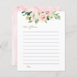 Blush Blommig Födelsedag Tidskapsel Kort