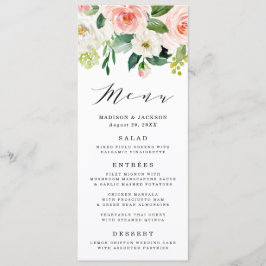 Blush Blommor | Bröllopsmeny Kort