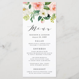 Blush Blommor | Bröllopsmeny Kort