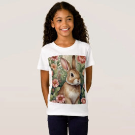Blush Blommor och Kanindrömmar Barn T-Shirt 