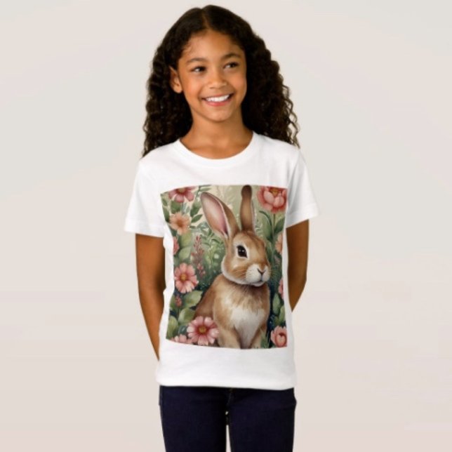 Blush Blommor och Kanindrömmar Barn T-Shirt  (Skapare uppladdad)