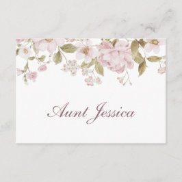 Blush Blommor Platt Platskort
