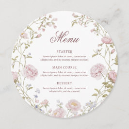 Blush Blommor Rund Meny