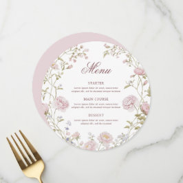 Blush Blommor Rund Meny