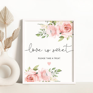 Blush blomsterälskling är söt Poster