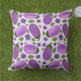 Blush & Bloom Aubergine Kollektion – Mjuk Lilafärg Kudde