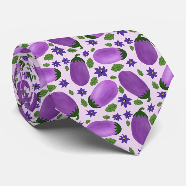 Blush & Bloom Aubergine Kollektion – Mjuk Lilafärg Slips (Rullad)