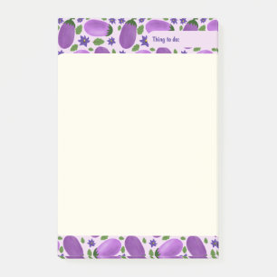 Blush & Bloom Auberginekollektion – Mjuk Lilafärg Post-it Block