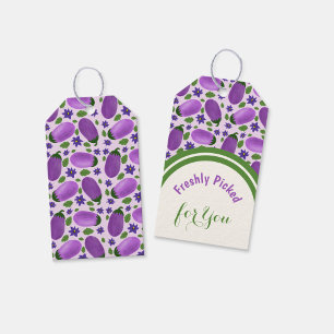 Blush & Bloom Auberginekollektion – Mjuk Lilafärg Presentetikett