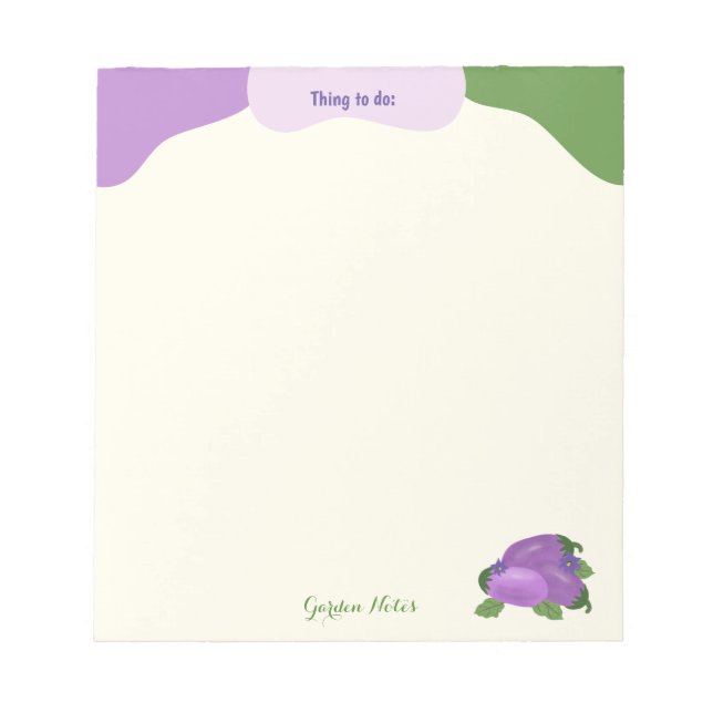 Blush & Bloom Auberginesamling – Elfenbensglans Anteckningsblock (Framsida)
