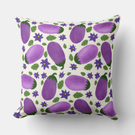 Blush & Bloom Auberginesamling – Elfenbensglans Kudde
