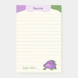 Blush & Bloom Auberginesamling – Elfenbensglans Post-it Block