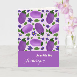 Blush & Bloom Auberginesamling – Födelsedag Kort