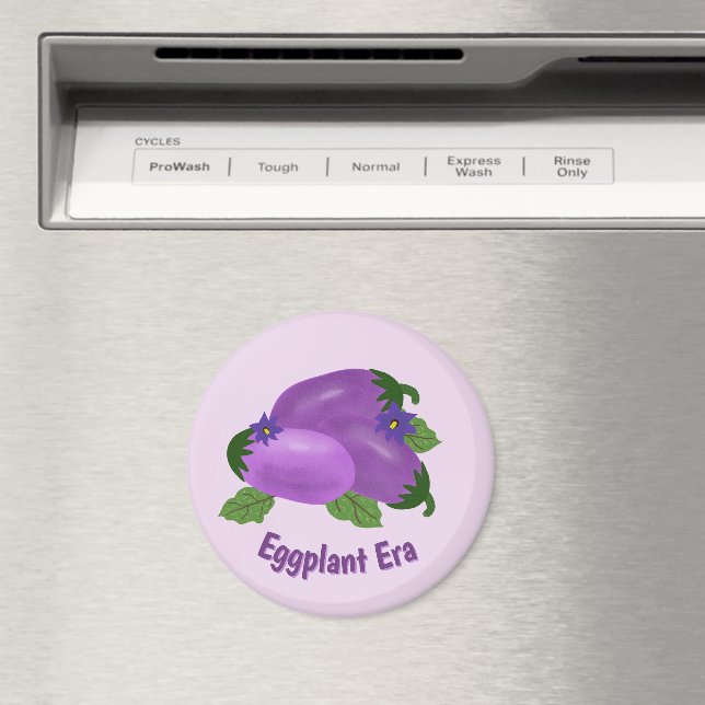 Blush & Bloom Auberginesamling – Mjuk Lilafärg Magnet (In Situ (Dishwasher))