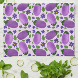 Blush & Bloom Eggplant Collection – Soft Lilac Kökshandduk