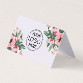 Blush Bloom Logotyp Mauve Fastighetsmäklare Visitkort