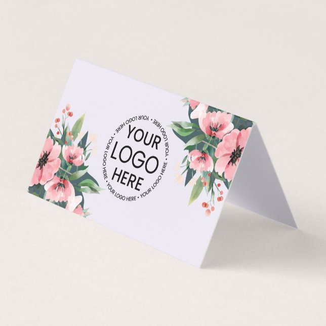 Blush Bloom Logotyp Mauve Fastighetsmäklare Visitkort (Framsida)