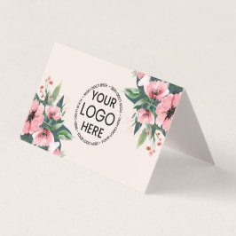 Blush Bloom Logotyp Ros Fastighetsmäklare Visitkort