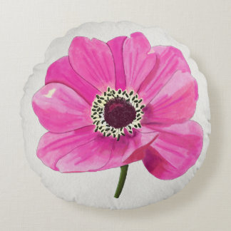 Blush Bloom Throw Pillow Rund Kudde