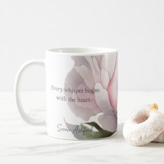 Blush bloom with whispered words Mug Kaffemugg