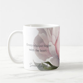 Blush bloom with whispered words Mug Kaffemugg