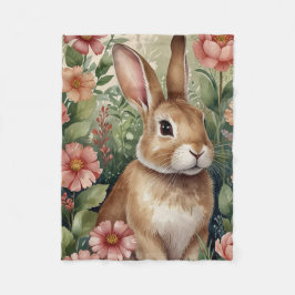 Blush Blooms and Bunny Dreams  Fleecefilt