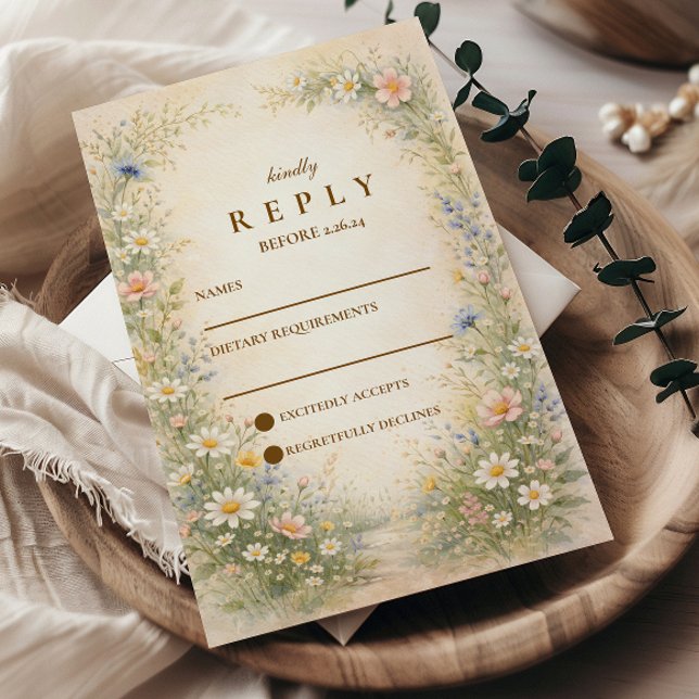 Blush Blue Countryside Wedding OSA Kort (Skapare uppladdad)