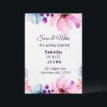Blush & Blue Floral Save the Date Card  Spara Datumet<br><div class="desc">Announce your wedding with style and grace using the Garden Bloom Elegance Save the Date. Featuring delicate blush pink and soft blue watercolor florals, this romantic botanical design sets the tone for your celebration while giving guests a glimpse of your wedding’s elegant style. Customizable text allows you to include your...</div>