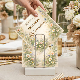 Blush Blue Meadow Quinceañera Pappersservett