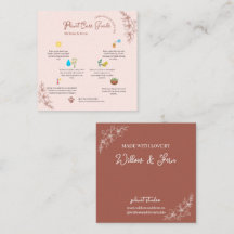 Blush Boho Växtvårdsguide Kort