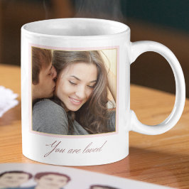 Blush Border Portrait Kaffemugg