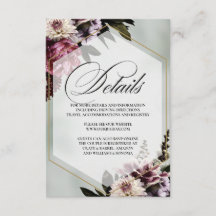 Blush Botanical Elegant Bilaga Kortdetaljer