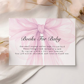 Blush Bow Bok för Baby-bilaga Tilläggskort