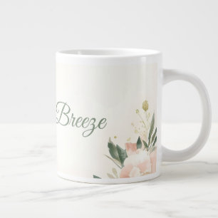 Blush & Breeze Bröllops Mugg Design – Elegant Blom Jumbo Mugg