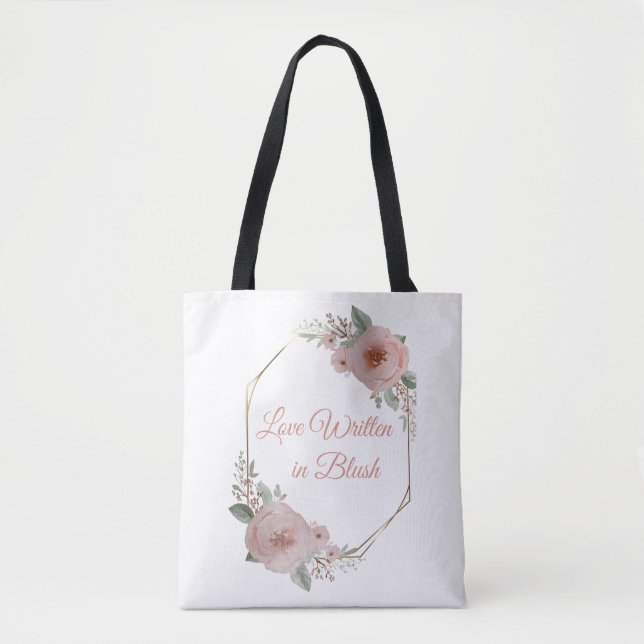 Blush & Breeze Bröllopstaska – Elegant Modern W Tygkasse (Framsida)