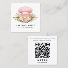 Blush Chef Bakningredienser Fyrkantigt Visitkort