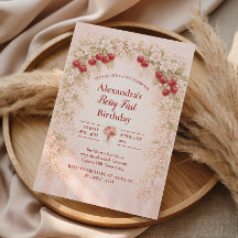 Blush Cherry Botanical Party 1st Birthday