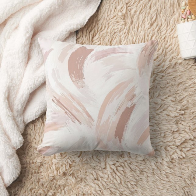 Blush Cream Vit Abstrakt Jul Kudde (Filt)