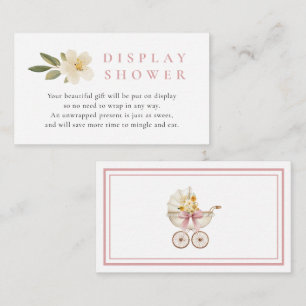 Blush Display Shower Kort Vintage Pram Babyfiran