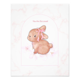 Blush Djur Barndoms Väggkonst Set Kanin, Teddy Fototryck