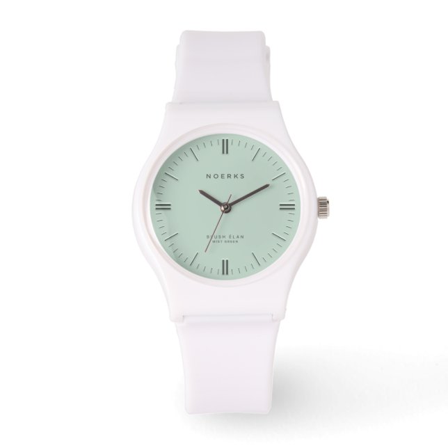 Blush Élan Minimalistklocka - Mist Green Armbandsur (Framsida)