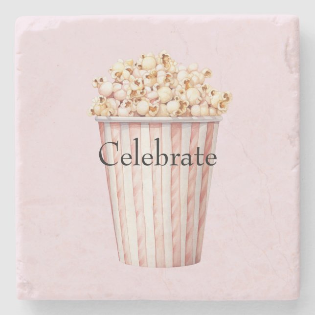 Blush Film Tid Popcorn Stenunderlägg (Framsidan)