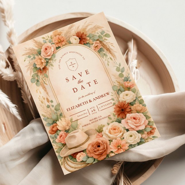 Blush Floral Arch Wedding Spara Datumet (Skapare uppladdad)