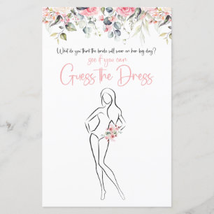Blush Floral Gissa Klänning Spelkort