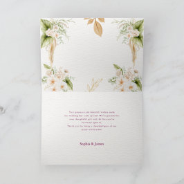 Blush Floral Gold Geometric wedding Tack Kort